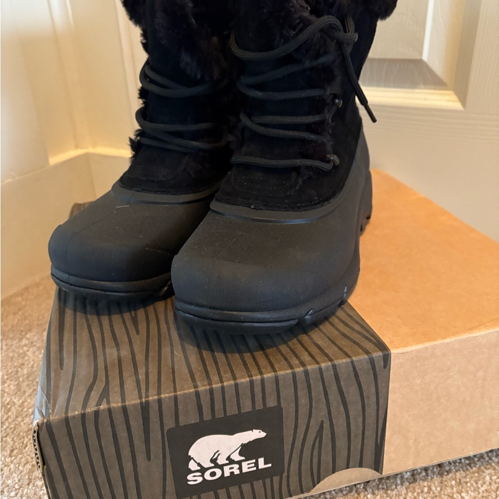 Sorel Women's Snow Angel Black Winter Boots - Picture 2 of 3